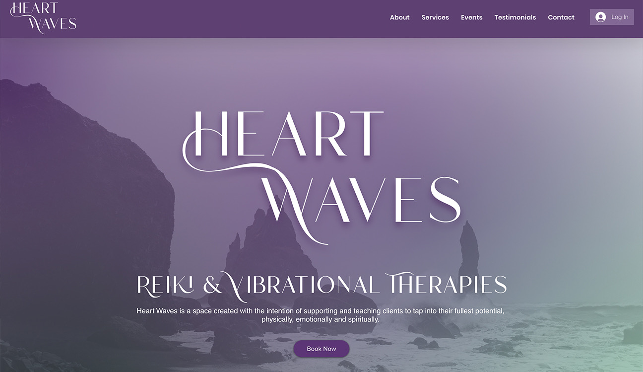 Heart Waves Reiki website homepage